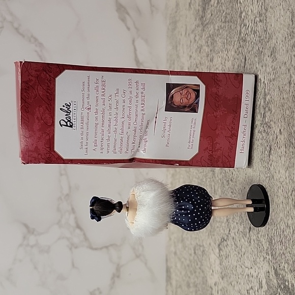 Barbie Christmas Ornament:1999 Gay Parisienne Vintage Hallmark - Picture 2 of 4